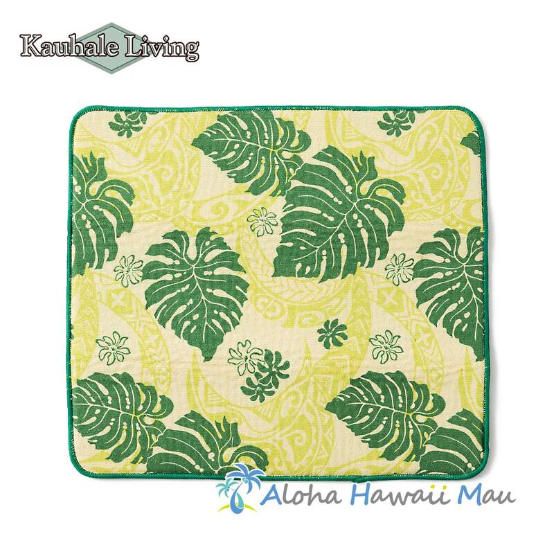 1点物⭕️お安く!◎Custom hawaiian fabric◎NR2◎9.7 Kauhale Living マイクロファイバー ハワイアン ディッシュクロス 2枚