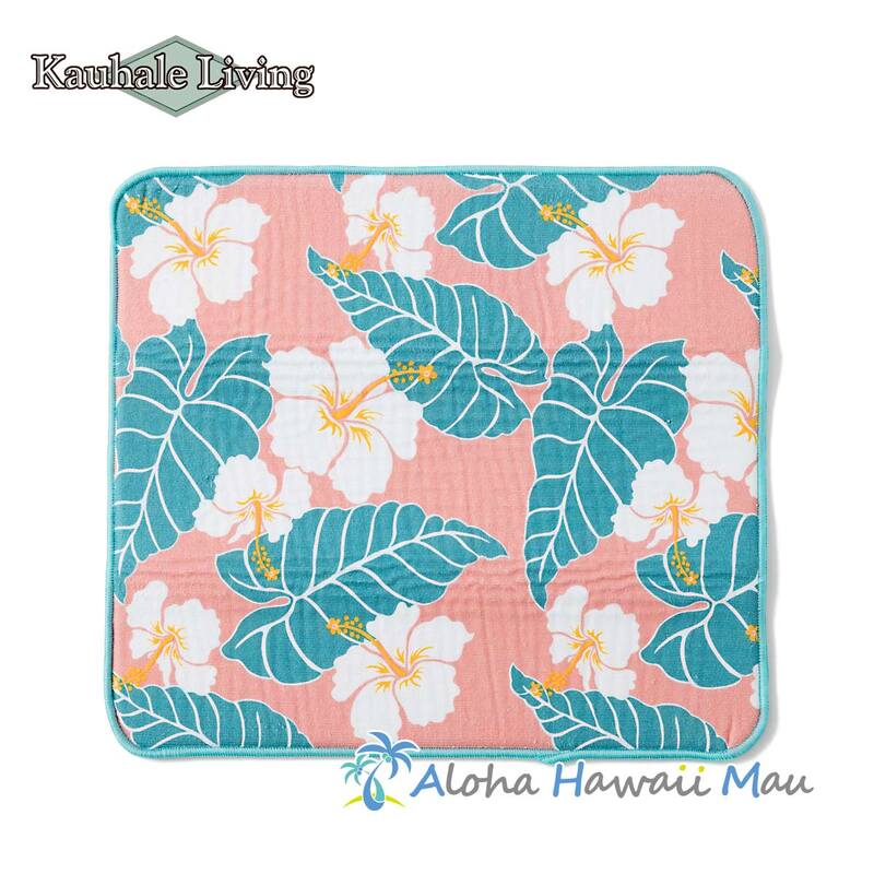 Kauhale Living カウハレ リビング ハワイアン キッチン水切り 吸水マット ハイビスカス柄