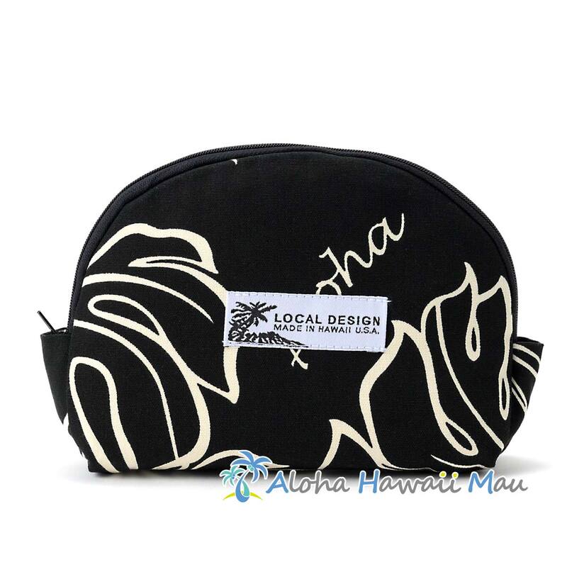 ハワイアンポーチ モンステラ柄 ブラック Local Design ローカルデザイン