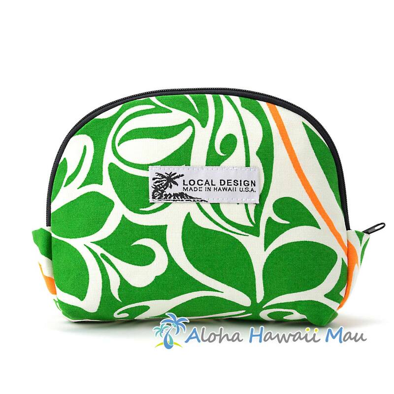 ハワイアンポーチ プルメリア柄 グリーン Local Design ローカルデザイン