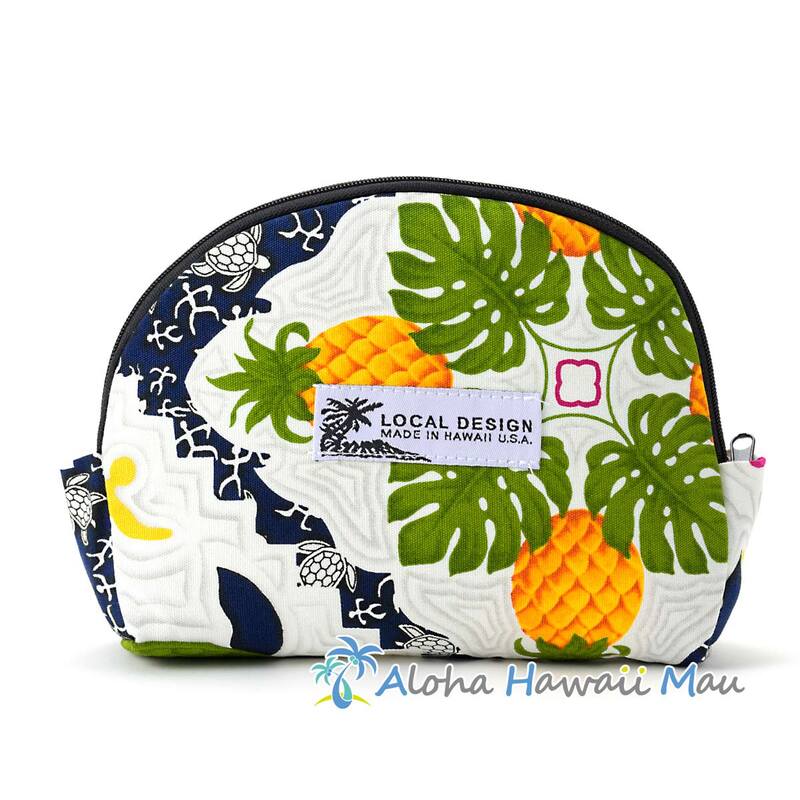 ハワイアンポーチ トロピカル柄 ネイビー Local Design ローカルデザイン