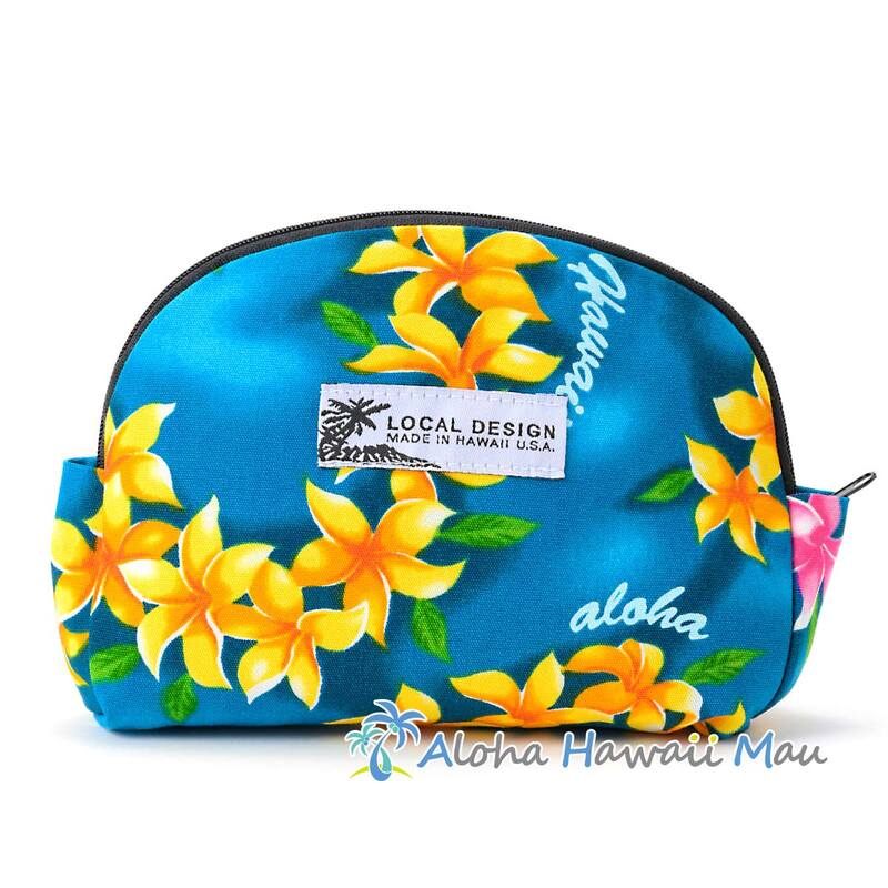 ハワイアンポーチ プルメリアレイ柄 ターコイズ Local Design ローカルデザイン