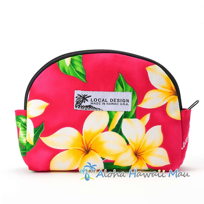 ハワイアンポーチ プルメリア柄 レッド Local Design ローカルデザイン