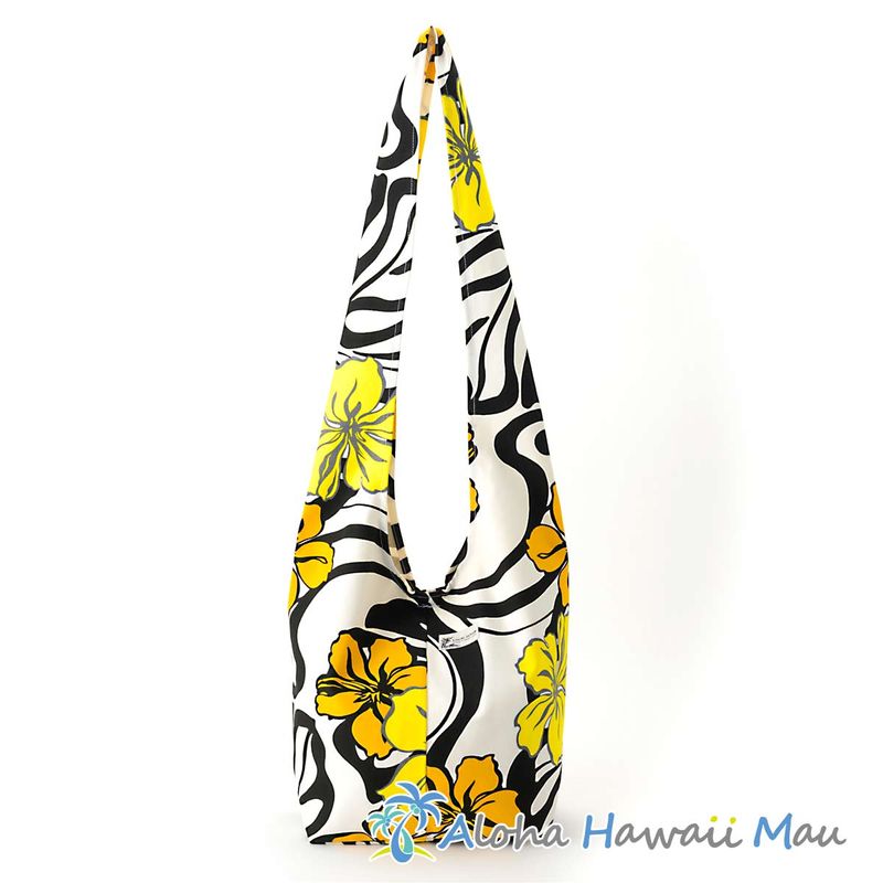 ハワイアン バッグ クロスボディバッグ ハイビスカス柄 イエロー LOCAL DESIGN ローカルデザイン