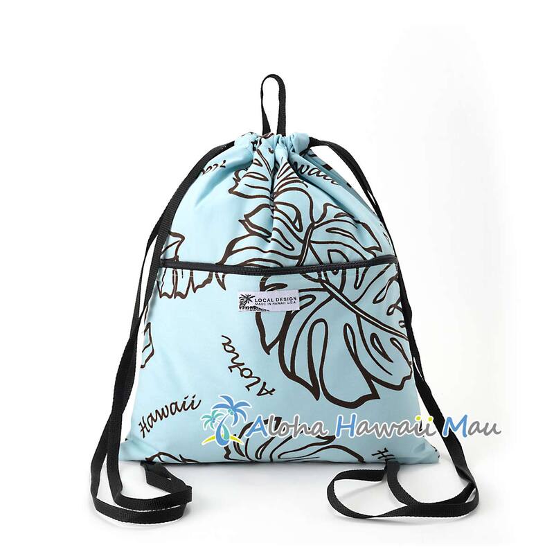 ハワイアン 巾着バッグパック ハワイアンリュック ポリネシアン柄
