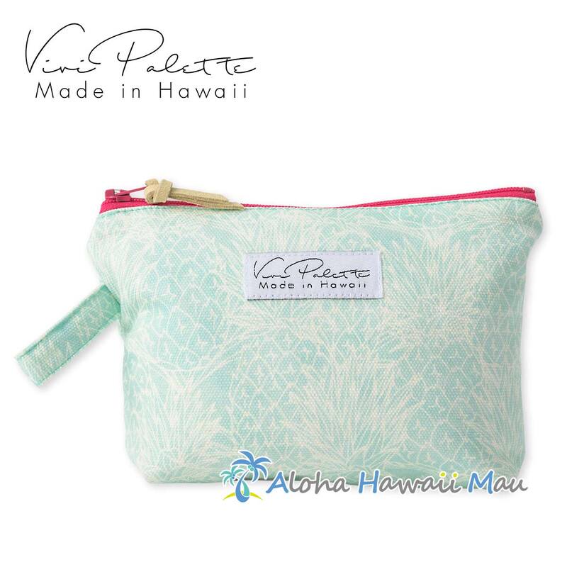 ハワイアン ポーチ 化粧ポーチ パイナップル柄 Sサイズ Vivi Palette ビビ・パレット 
