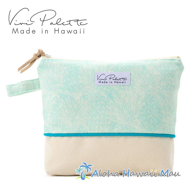 ハワイアン ポーチ 化粧ポーチ パイナップル柄 Mサイズ Vivi Palette ビビ・パレット 