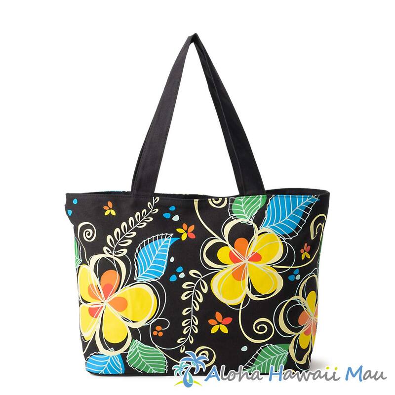 ハワイアン トートバッグ Mサイズ アイランド プルメリア柄 KC Hawaii ケーシーハワイ