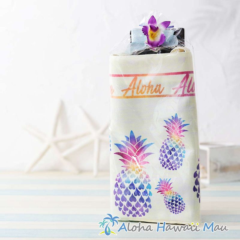 ハワイアン トートバッグ Mサイズ〈チャーム付リボンラッピング/メッセージカード付〉ハワイギフト KC Hawaii ケーシーハワイ