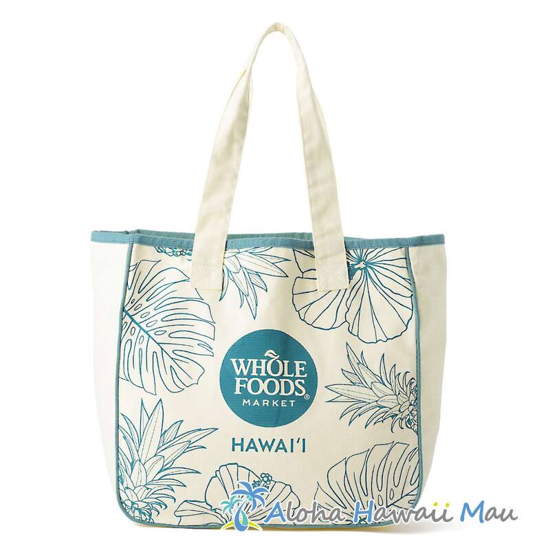 〈ハワイ限定〉ホールフーズマーケットトートバッグ モンステラ柄 エコバッグ WHOLE FOODS MARKET・ハワイ直輸入