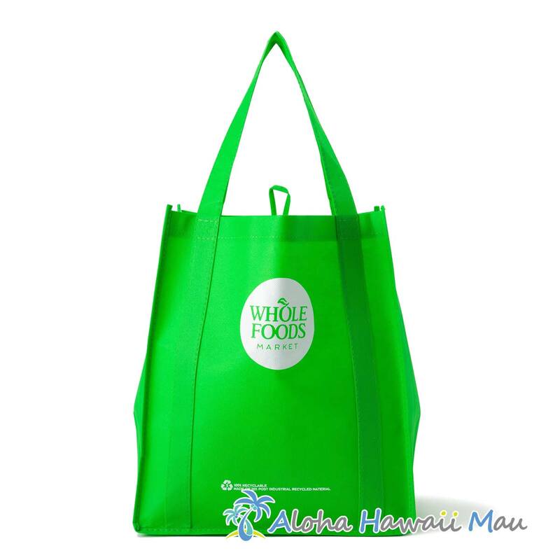〈ハワイ限定〉ホールフーズマーケット 不織布 エコバッグ ライトグリーン WHOLE FOODS MARKET・ハワイ直輸入