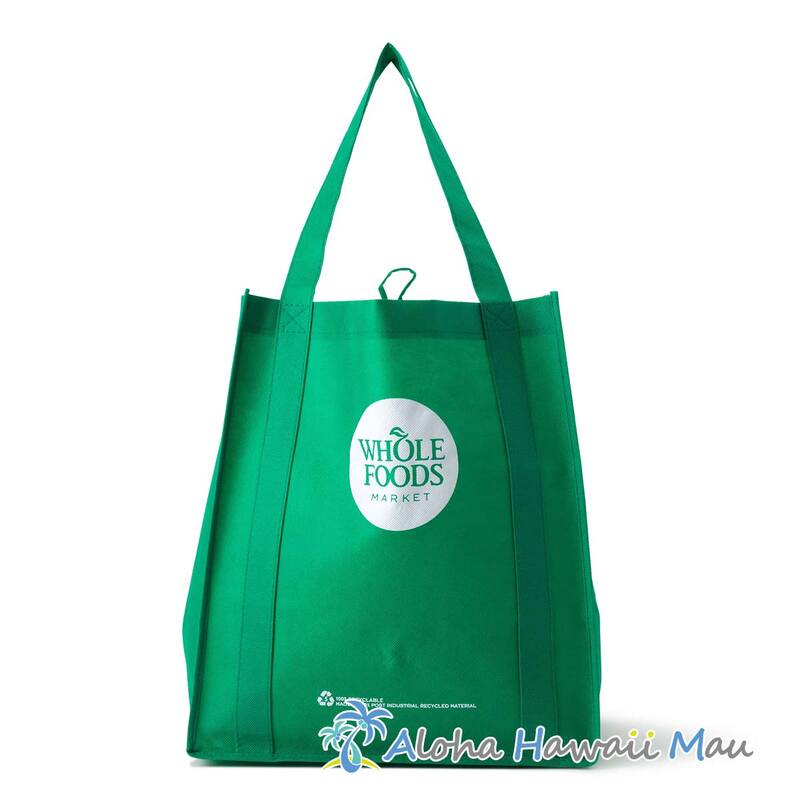 〈ハワイ限定〉ホールフーズマーケット 不織布 エコバッグ グリーン WHOLE FOODS MARKET・ハワイ直輸入