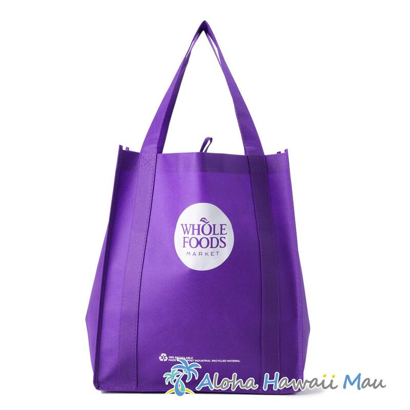〈ハワイ限定〉ホールフーズマーケット 不織布 エコバッグ パープル WHOLE FOODS MARKET・ハワイ直輸入