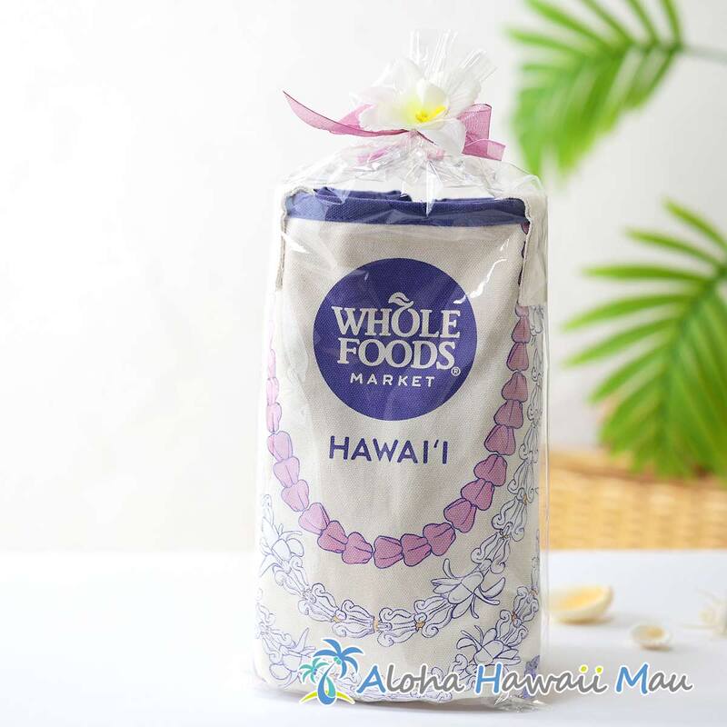 〈ハワイ限定〉ホールフーズマーケット トートバッグ〈チャーム付リボンラッピング/メッセージカード付〉ハワイギフト WHOLE FOODS MARKET・ハワイ直輸入
