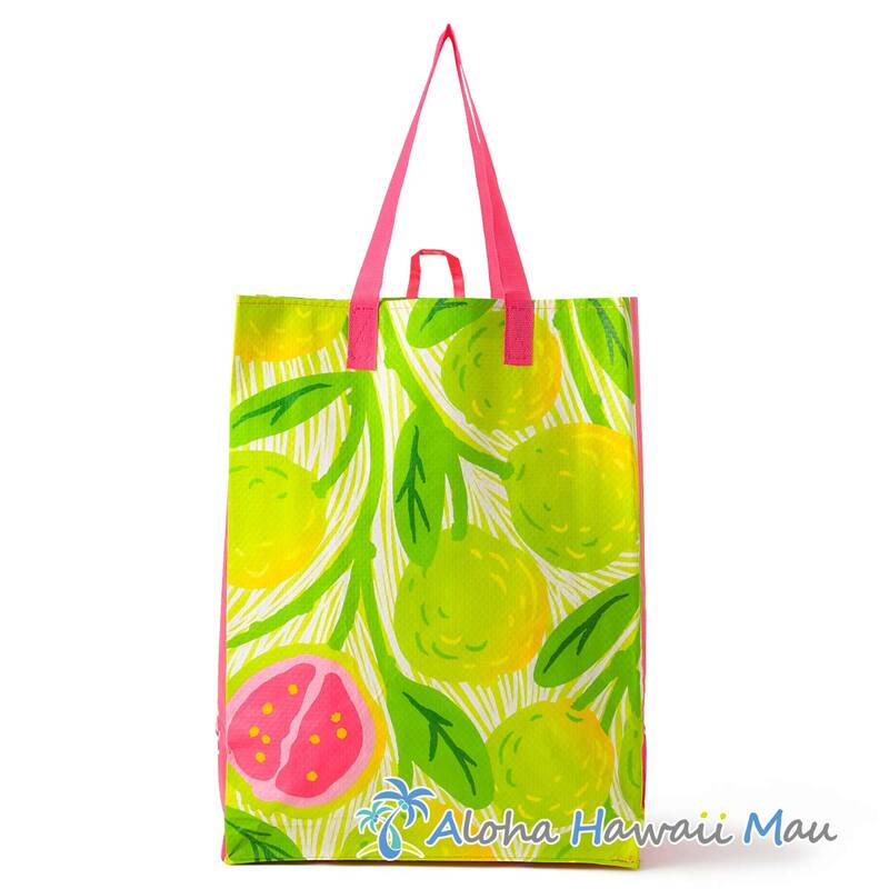 〈ハワイ限定〉フードランド エコバッグ グアバ柄 リユーザブル トートバッグ Foodland・ハワイ直輸入