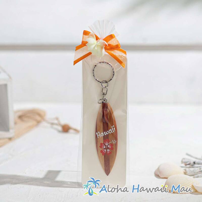 ハワイアン キーホルダー サーフボード グリーン ハイビスカス Hawaii