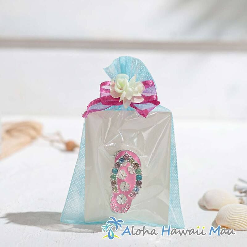 マグネット ビーチサンダル スリッパ ハイビスカスモチーフ 10カラー〈チャーム付リボンラッピング〉ハワイアン ギフト ラッピング
