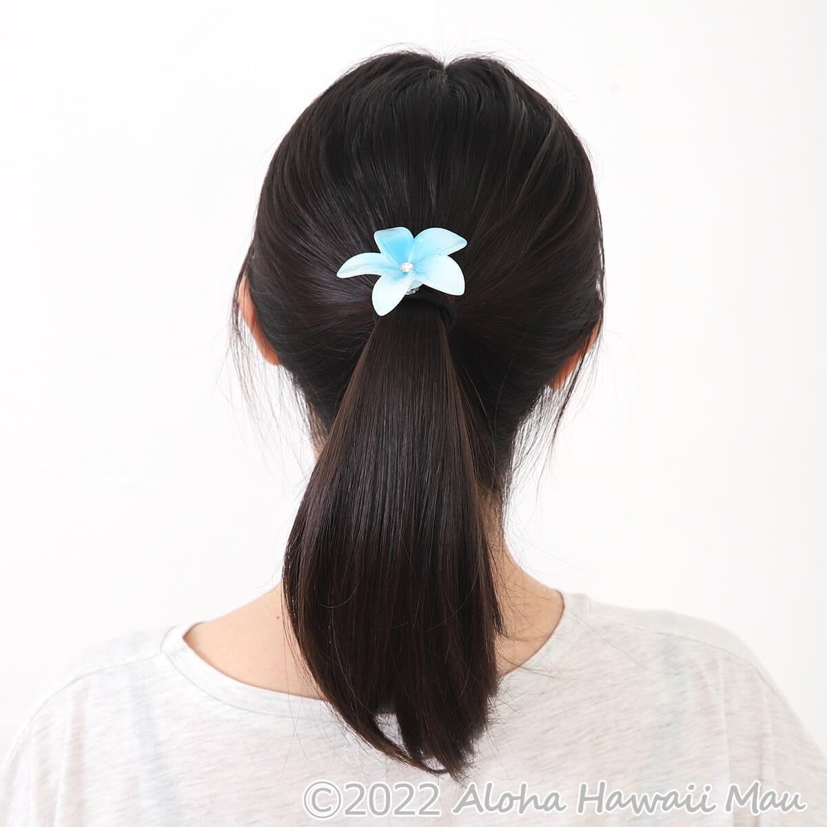 new！！マトリカリアヘアゴム(パープル.ブルー) ヘアゴム レジン 桜型