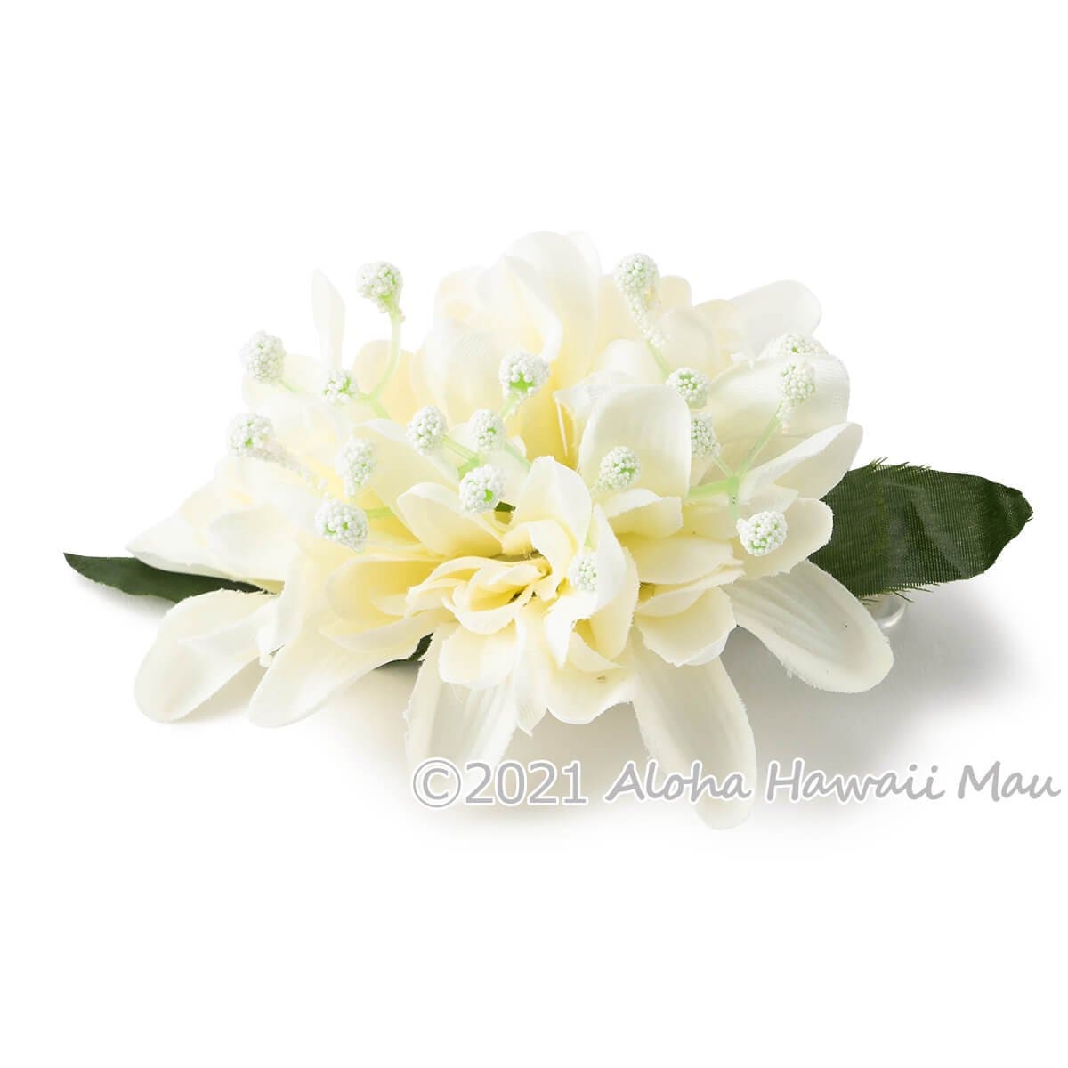 フラダンス髪飾り　アイランド チューブローズ 髪飾り M クリーム