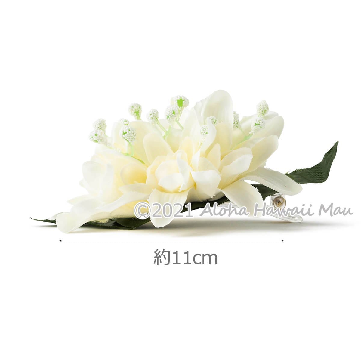 フラダンス髪飾り　アイランド チューブローズ 髪飾り M クリーム