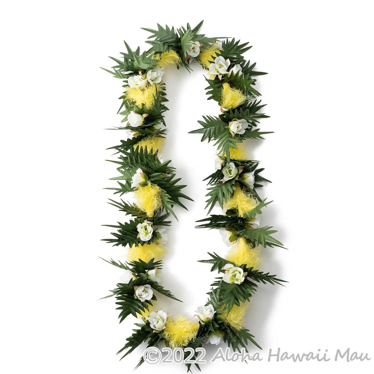 オヒアレフア ローズ レイ イエロー フラダンス レイ