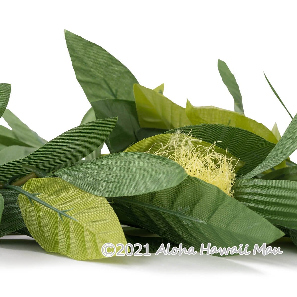 オヒアレフア ハワイマイレ オープンレイ イエロー フラダンス レイ