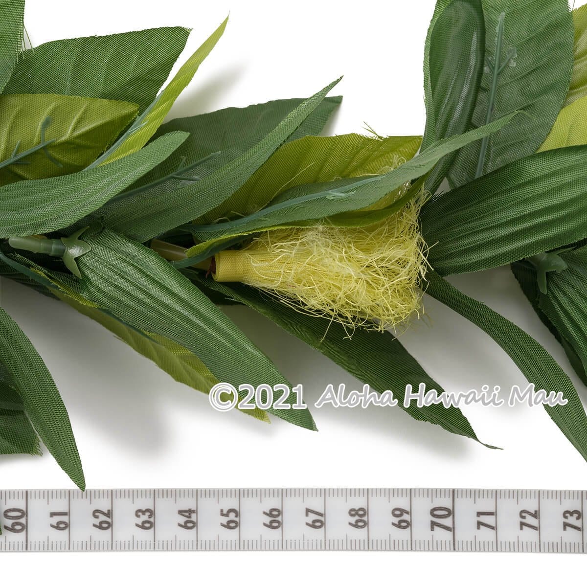 オヒアレフア ハワイマイレ オープンレイ イエロー フラダンス レイ