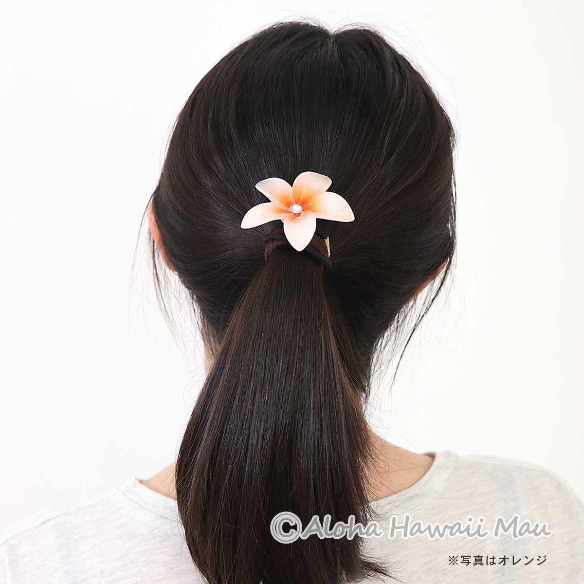 ハワイアン ヘアゴム プルメリア型 ヘアクリップ 5カラー パステル