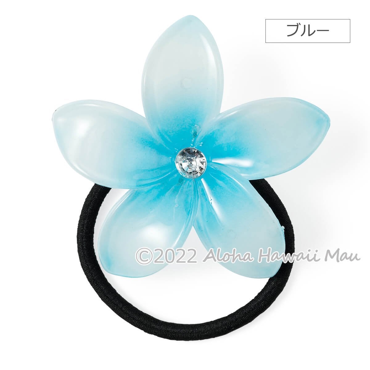 プルメリア ヘアゴム 5カラー パステル ハワイアン ヘアアクセサリー