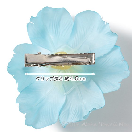 ハイビスカスヘアクリップ ブルー