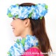 フラダンス ヘッドバンド（ポォ） フラワーヘッドバンド ブルー/ホワイト
