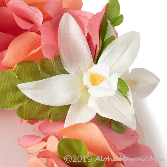 フラダンス ヘッドバンド（ポォ） フラワーヘッドバンド ピーチ/ピンク