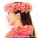フラダンス ヘッドバンド（ポォ） フラワーヘッドバンド ピーチ/ピンク