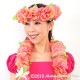 フラダンス ヘッドバンド（ポォ） フラワーヘッドバンド ピーチ/ピンク