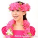 フラダンス ヘッドバンド（ポォ） フラワーヘッドバンド ローズ（ホットピンク）