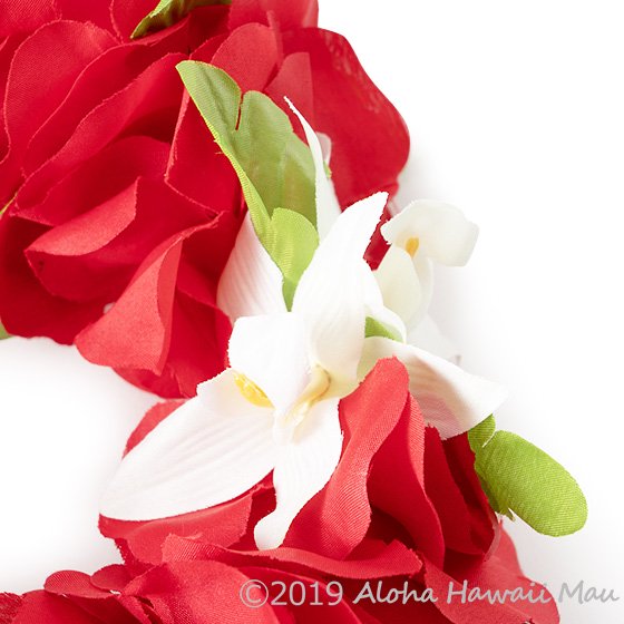 フラダンス ヘッドバンド（ポォ） フラワーヘッドバンド レッド