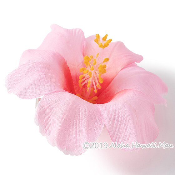 ハイビスカスヘアクリップ ライトピンク