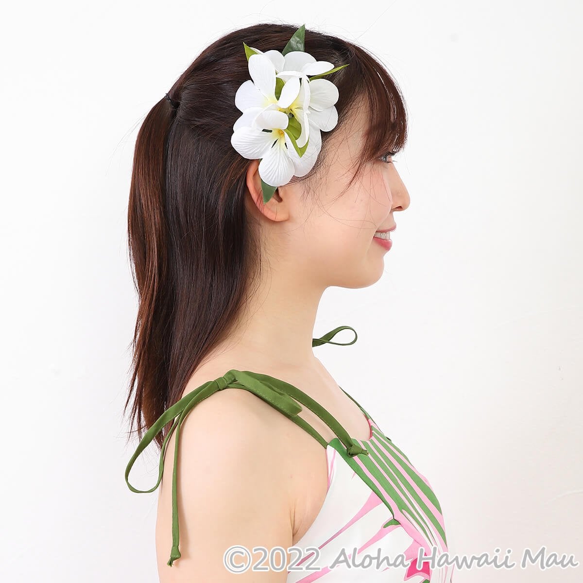 プルメリア フラ ヘアクリップ ホワイト Mサイズ フラ 髪飾り