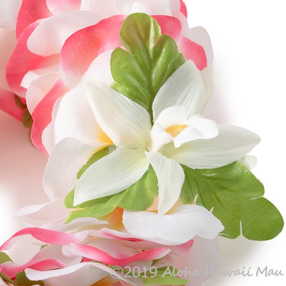 フラダンス ヘッドバンド（ポォ） フラワーヘッドバンド ピンク/ホワイト