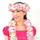 フラダンス ヘッドバンド（ポォ） フラワーヘッドバンド ピンク/ホワイト