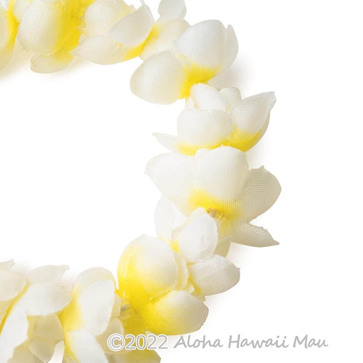 ピカケ ブレスレット シングル ホワイト/イエロー フラ クウペエ アンクレット