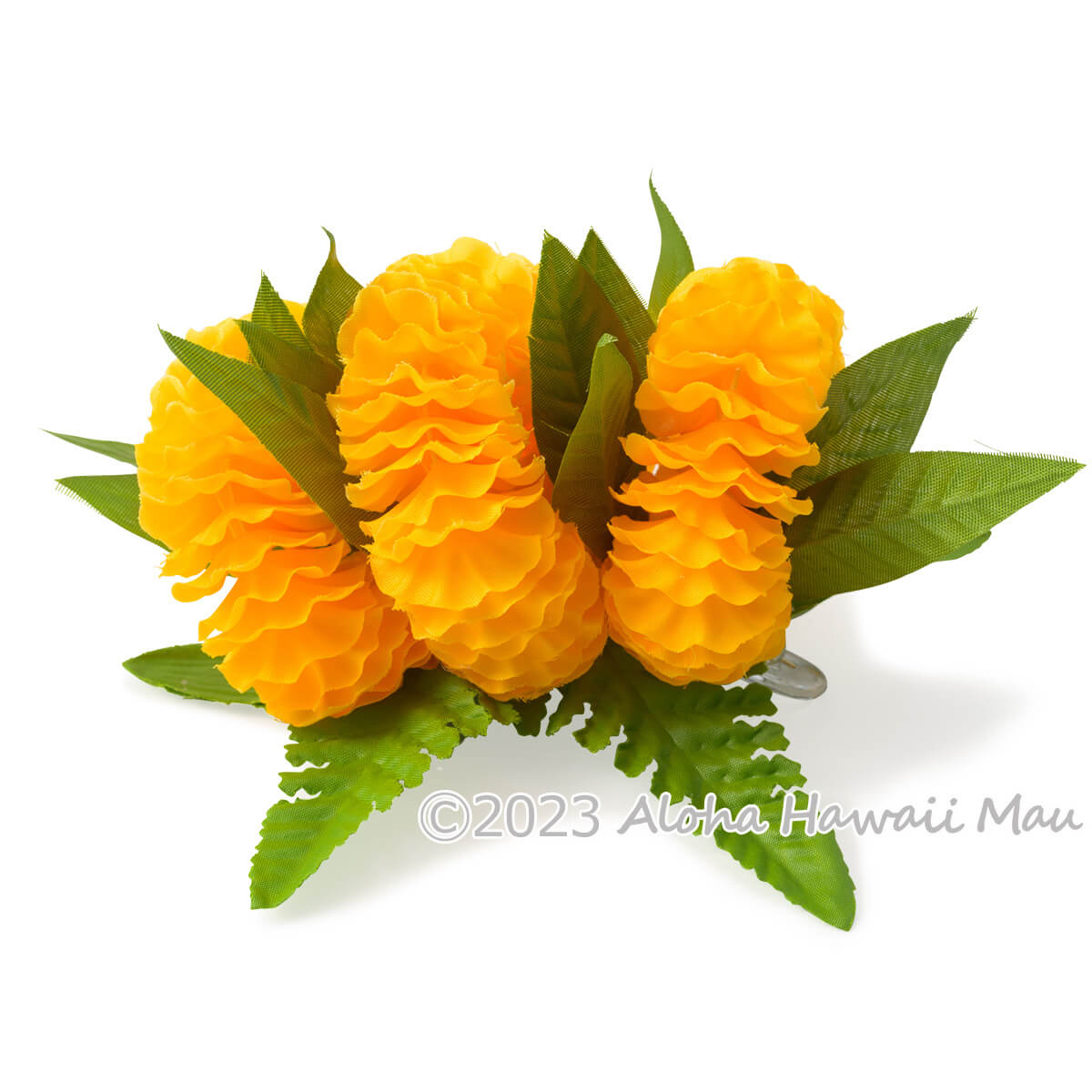 フラダンス 髪飾り イリマ＆マイレ髪飾り M イエロー