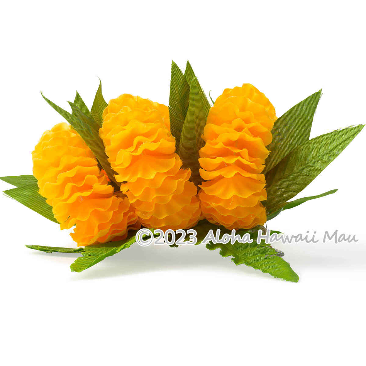 フラダンス 髪飾り イリマ＆マイレ髪飾り M イエロー