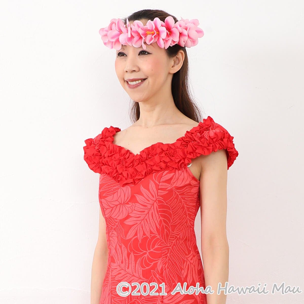 プルメリア ヘッドバンド ピンク プルメリア フラ ポォ