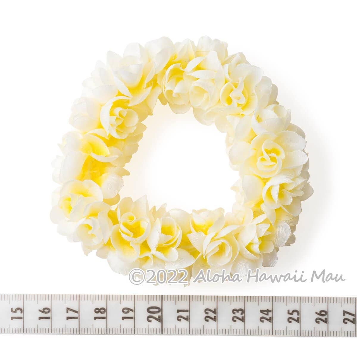 ダブルピカケ ブレスレット ホワイト/イエロー フラ クウペエ アンクレット