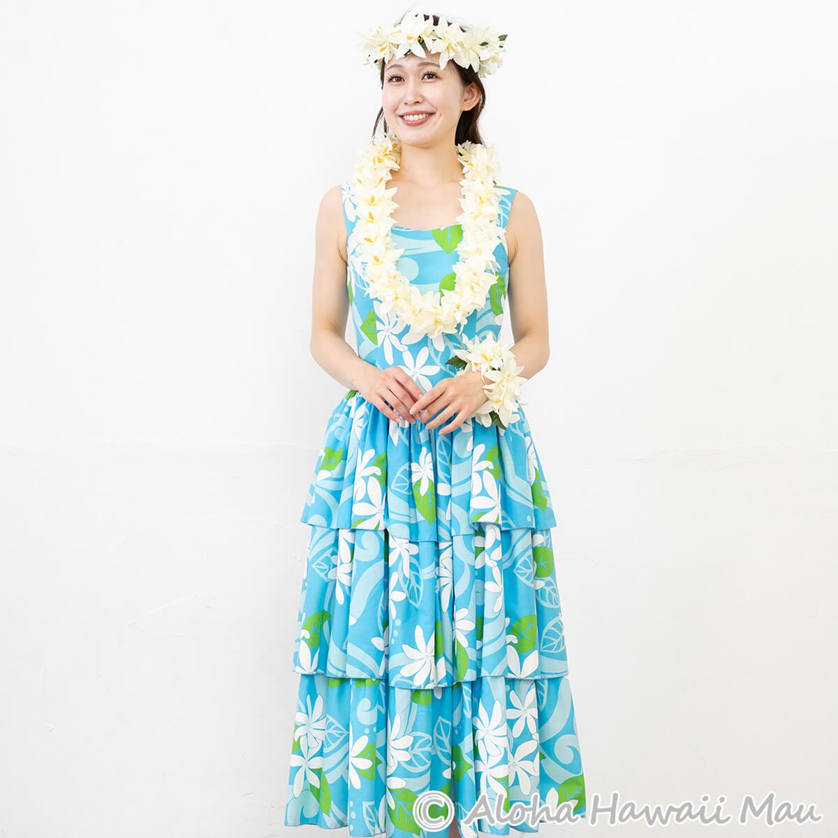 フラダンス ヘッドバンド（ポォ）バンダオーキッド ダブル ヘッドバンド ホワイト