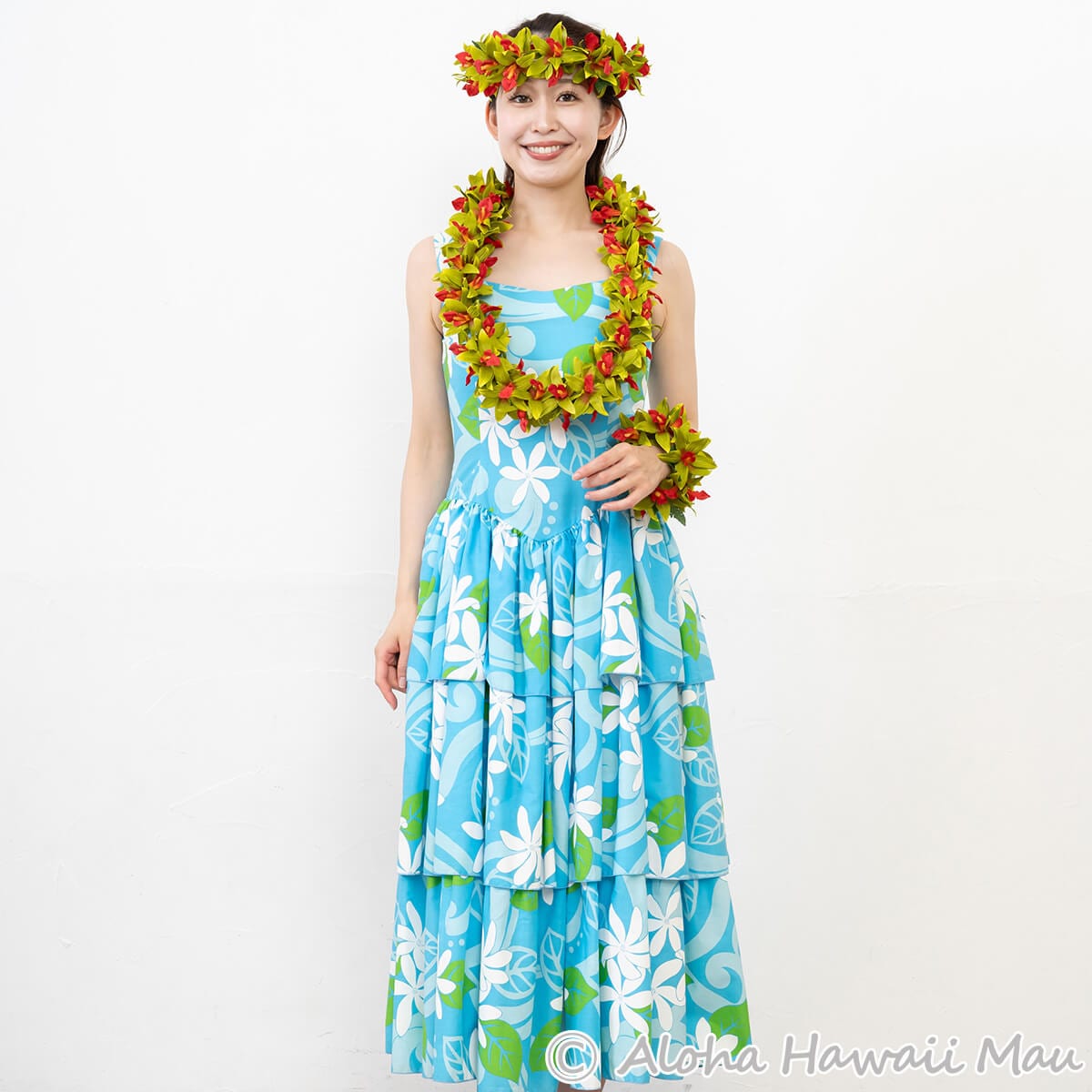 フラダンス ヘッドバンド（ポォ）バンダオーキッド ダブル ヘッド