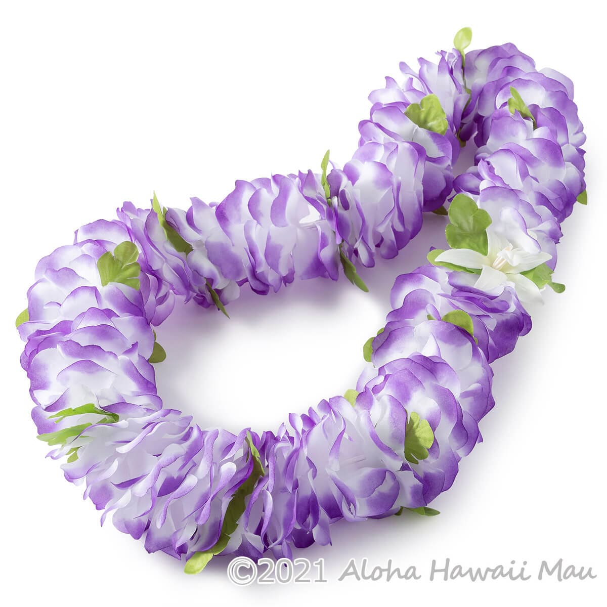 フラダンス レイ フラワーレイ パープル/ホワイト | フラダンス