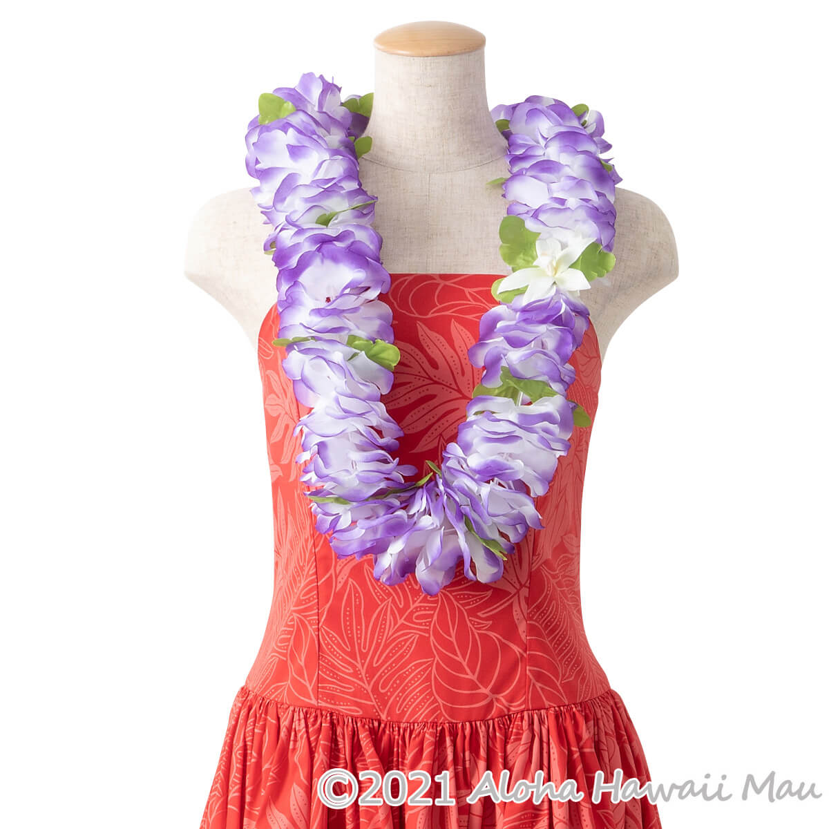 フラダンス レイ フラワーレイ パープル/ホワイト | フラダンス