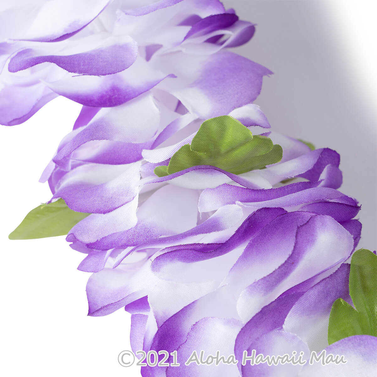 フラダンス レイ フラワーレイ パープル/ホワイト